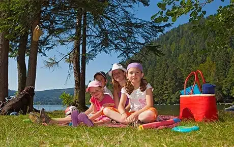 Camping familial dans les Vosges.